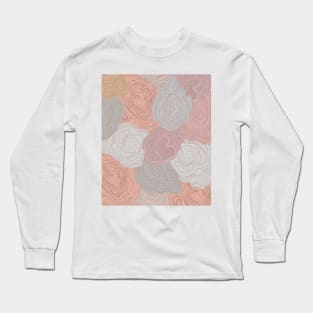 Pastel Colours Abstract Topography  Aeasthetic  Pattern Long Sleeve T-Shirt